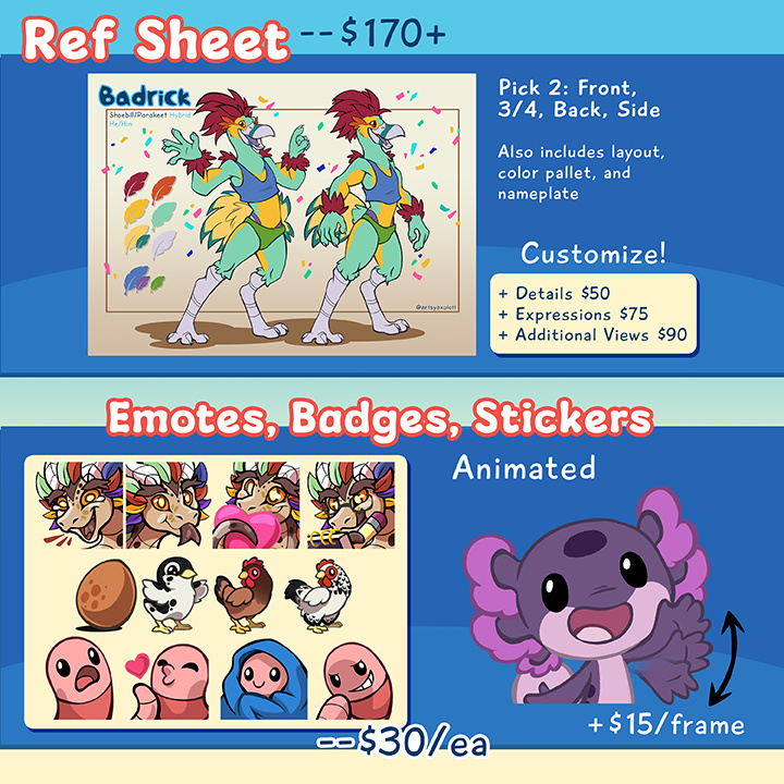 Character Sheets and Emotes